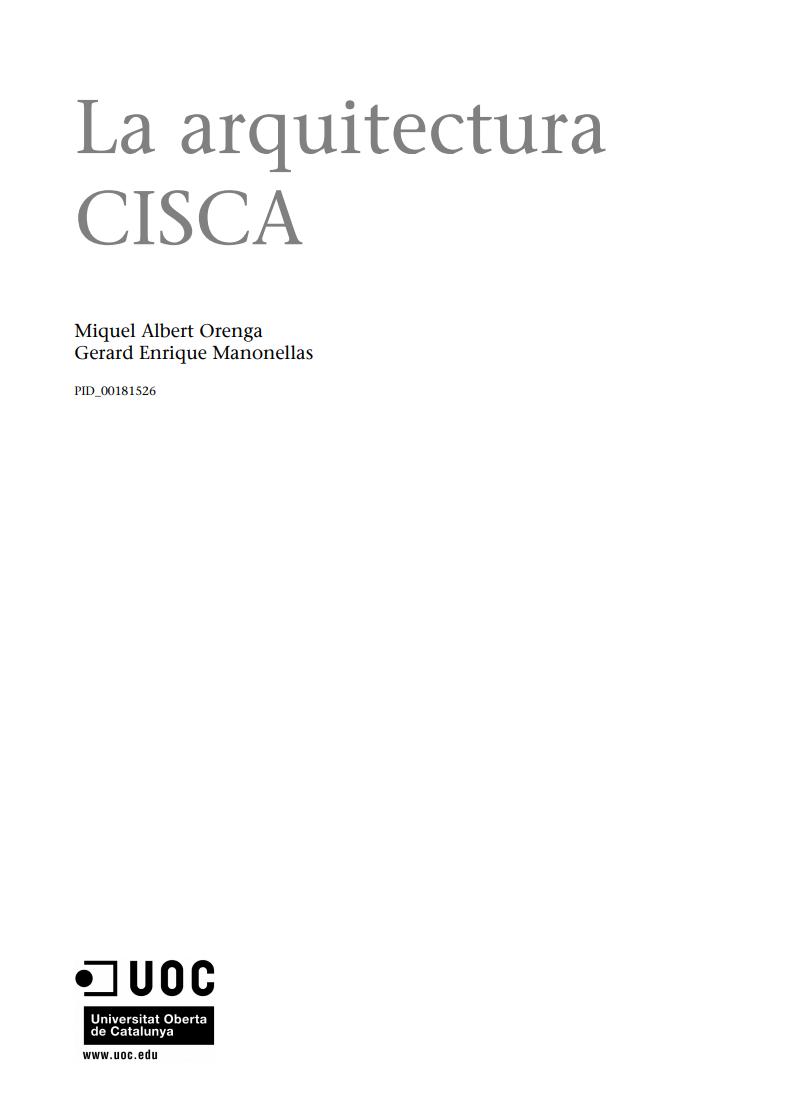 Imágen de pdf La arquitectura CISCA